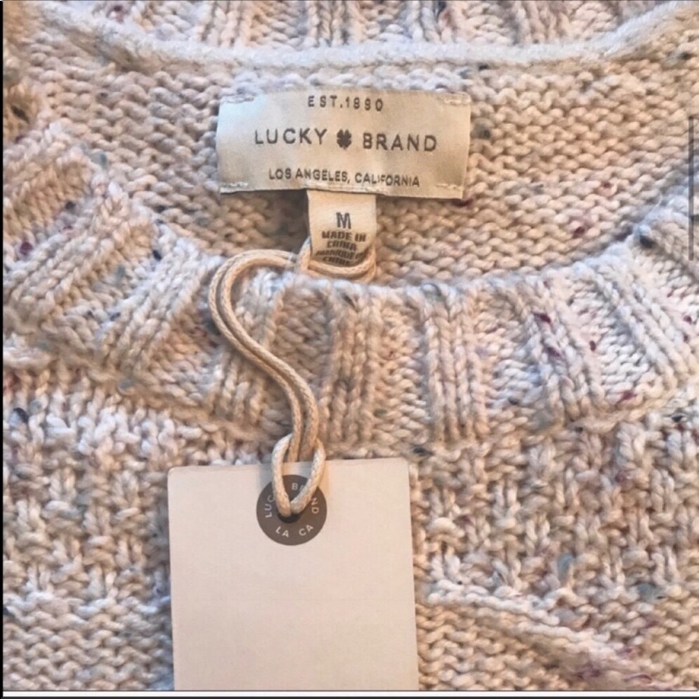 Lucky Brand Cable Knit Chunky Soft Sweater - Picture 3 of 10